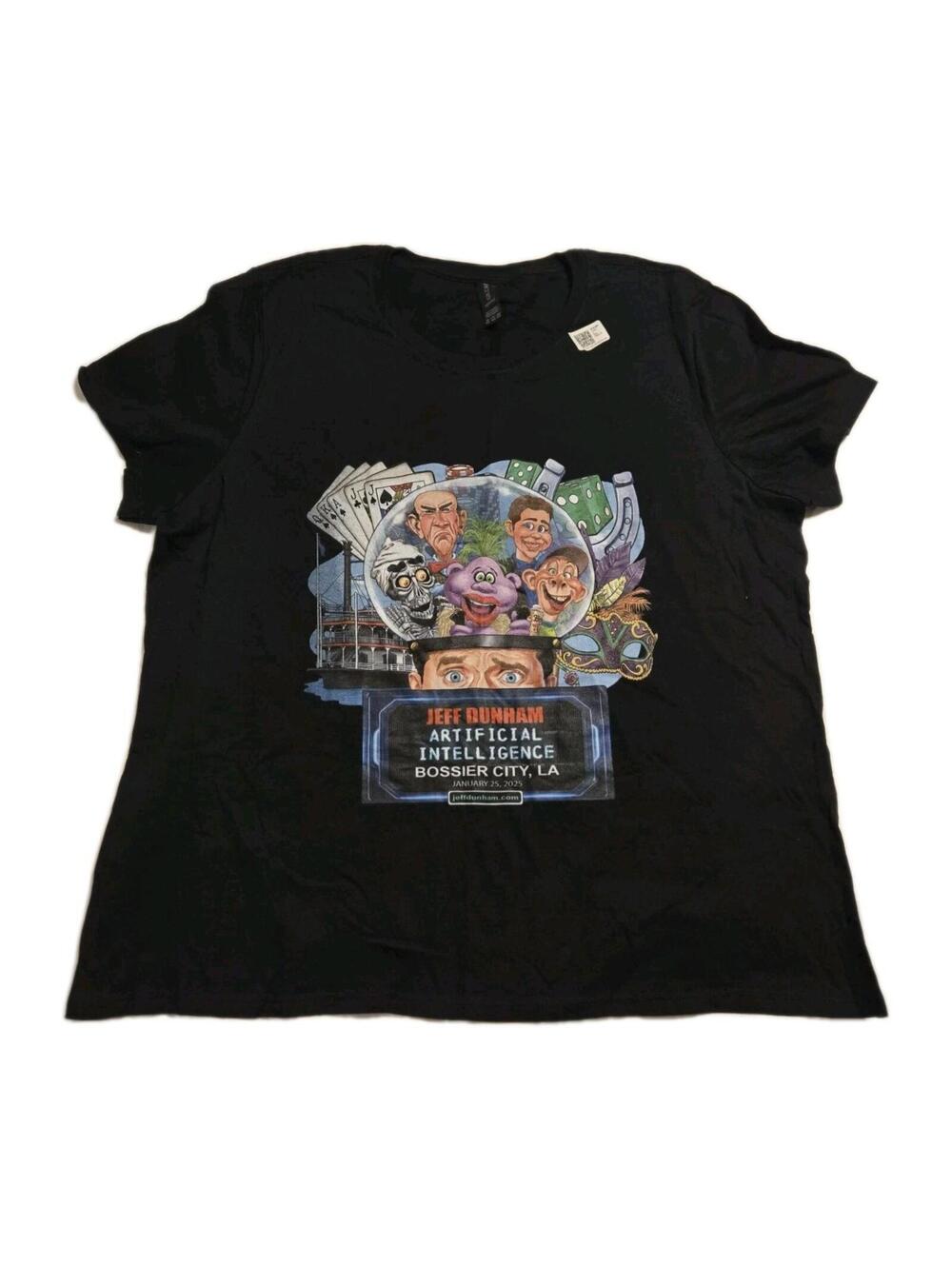 Jeff Dunham Artificial Intelligence Tour Shirt Bossier City LA 2025 Women's
